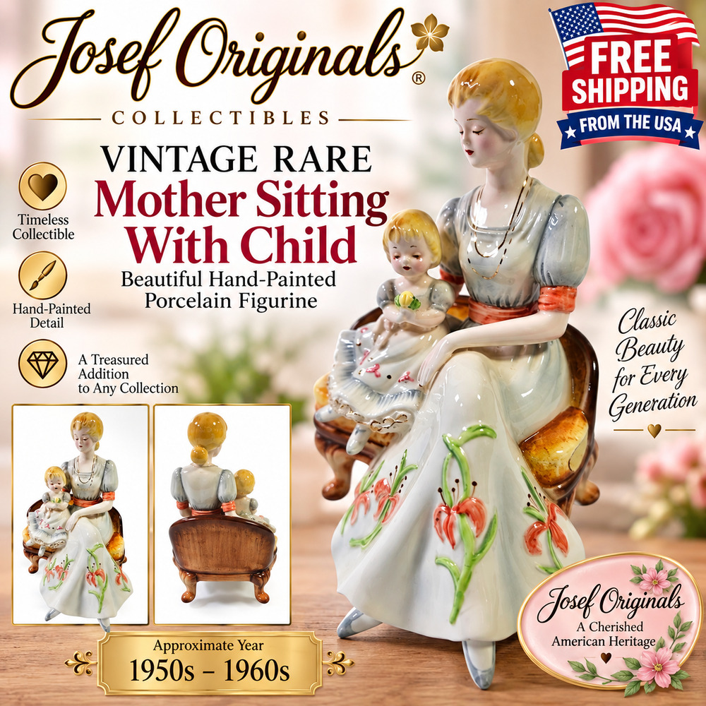 Josef Originals Collectibles Figurines Vintage Rare Mother Sitting With Child
